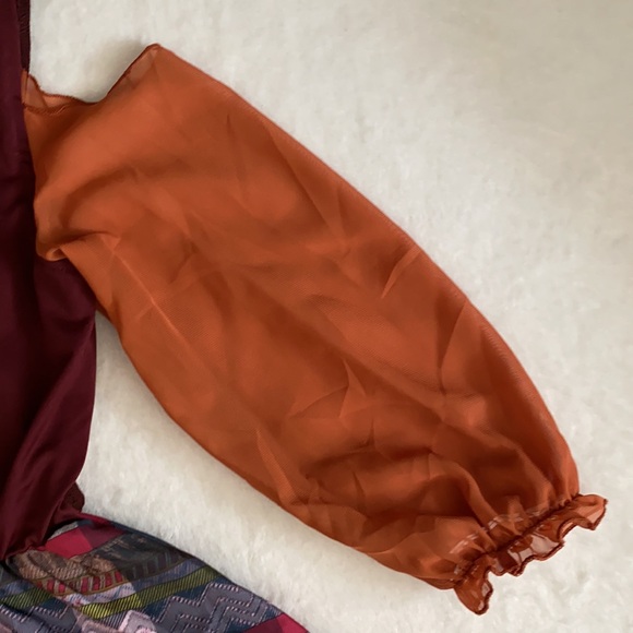 Spirit Kids Costume with Orange and Burgundy - Picture 13 of 16